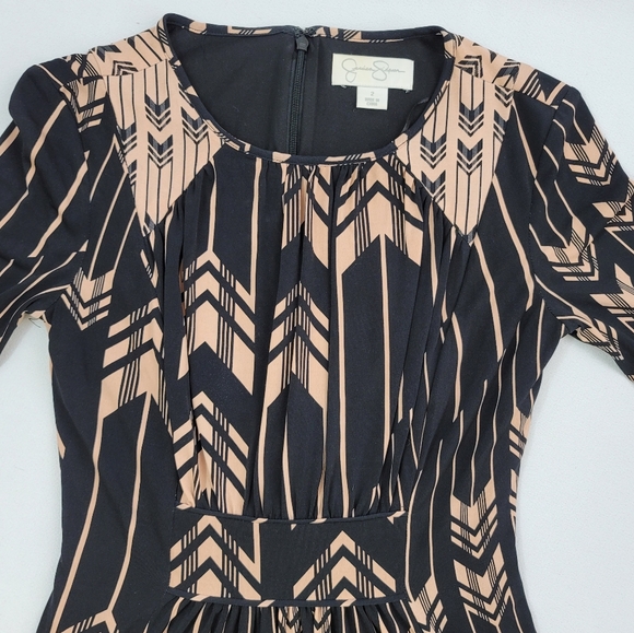 Jessica Simpson Chevron Print Dress Sz 2 - Picture 5 of 16